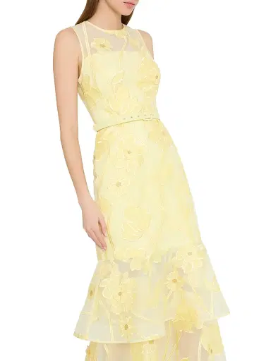 Milly Women's Anna Grand Fleur Sleeveless Evening Dress | Thumbnail 4 Milly Women's Anna Grand Fleur Sleeveless Evening Dress | Thumbnail 4