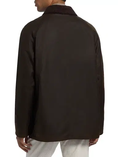 Saks Fifth Avenue Men's COLLECTION British Waxed Cotton Canvas Jacket - Brown - Size XXL | Thumbnail 5