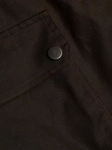Saks Fifth Avenue Men's COLLECTION British Waxed Cotton Canvas Jacket - Brown - Size XXL | Thumbnail 7