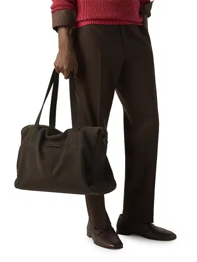 Zegna Men's Secondskin Everyday Bag - Dark Brown | Thumbnail 2