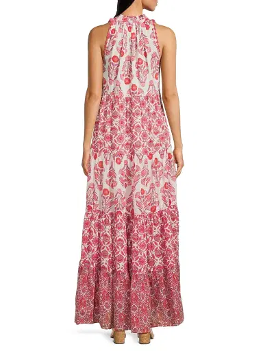 Ro's Garden Women's Sofia Embroidered Floral Cotton Maxi Dress - Layla Pink - Size Large | Thumbnail 5 Ro's Garden Women's Sofia Embroidered Floral Cotton Maxi Dress - Layla Pink - Size Large | Thumbnail 5