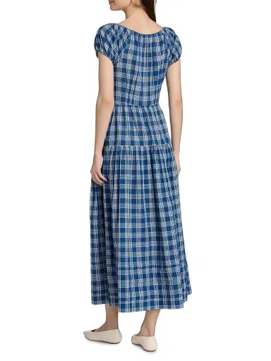 DÔEN Women's Valenne Plaid Button-Front Midi-Dress - Dorset Plaid - Size XS | Thumbnail 5