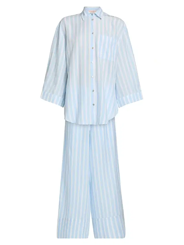 Papinelle Women's Amelie Oversized Pajamas - Clear Sky