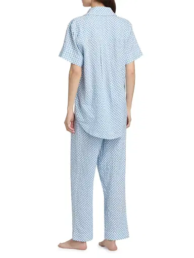 Papinelle Women's Anais Checked Cotton-Blend Pajamas | Thumbnail 5 Papinelle Women's Anais Checked Cotton-Blend Pajamas | Thumbnail 5