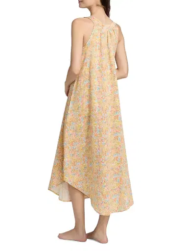 Papinelle Women's Carly Floral Cotton Nightie - Honey Yellow - Size XS | Thumbnail 4