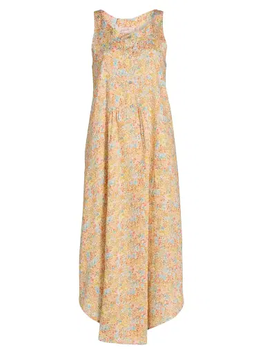 Papinelle Women's Carly Floral Cotton Nightie - Honey Yellow - Size XS | Thumbnail 1