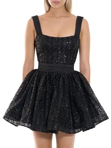 Zhivago Women's The Bertolini Sequined Corset Minidress - Black - Size 12 | Thumbnail 2