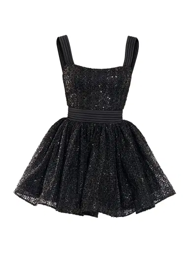 Zhivago Women's The Bertolini Sequined Corset Minidress - Black - Size 12 | Thumbnail 1
