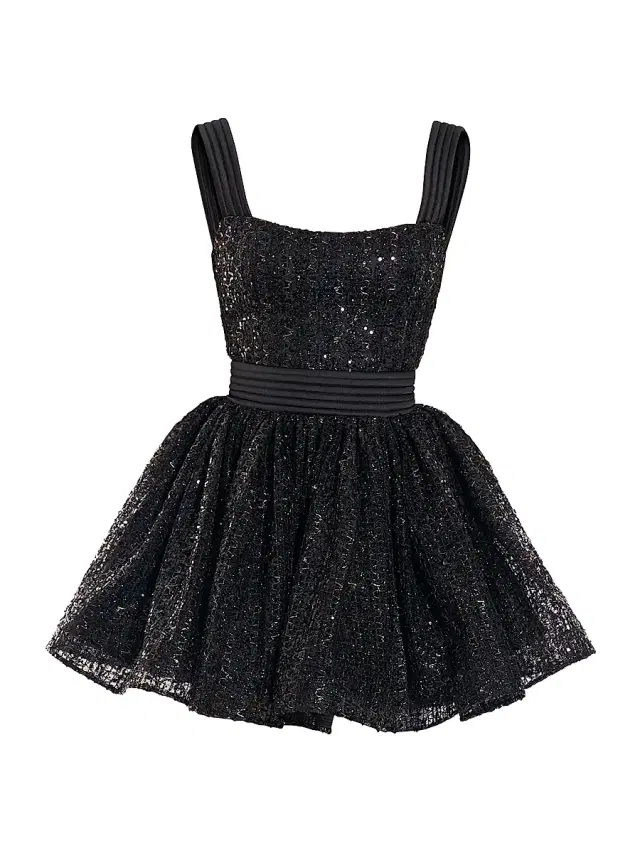 Women's The Bertolini Sequined Corset Minidress - Black
