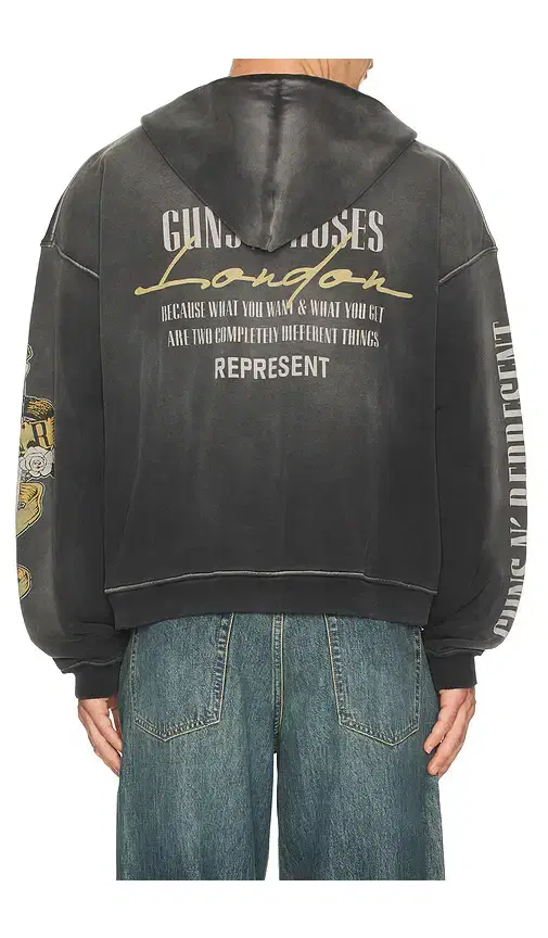 Represent x Guns N' Roses Cross Zip Through Hoodie