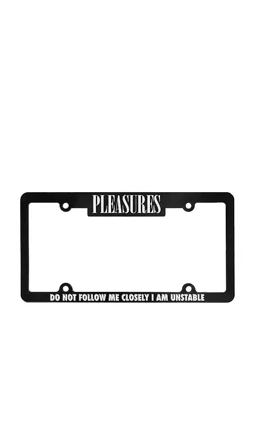 Pleasures Follow License Plate Cover