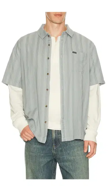 Brixton CRU Striped Dobby Woven Shirt | Thumbnail 1 Brixton CRU Striped Dobby Woven Shirt | Thumbnail 1