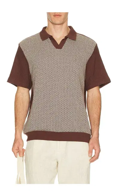 Brixton Theo Jacquard Short Sleeve Polo | Thumbnail 1 Brixton Theo Jacquard Short Sleeve Polo | Thumbnail 1
