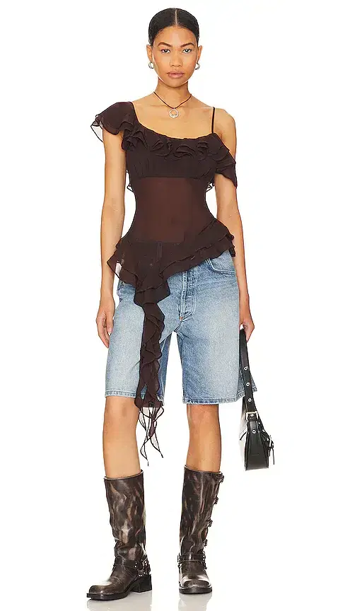 LPA Jess Flounce Scarf Top