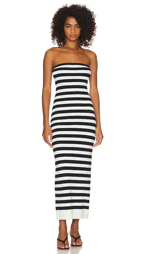 GRLFRND Paricia Striped Tube Maxi Dress