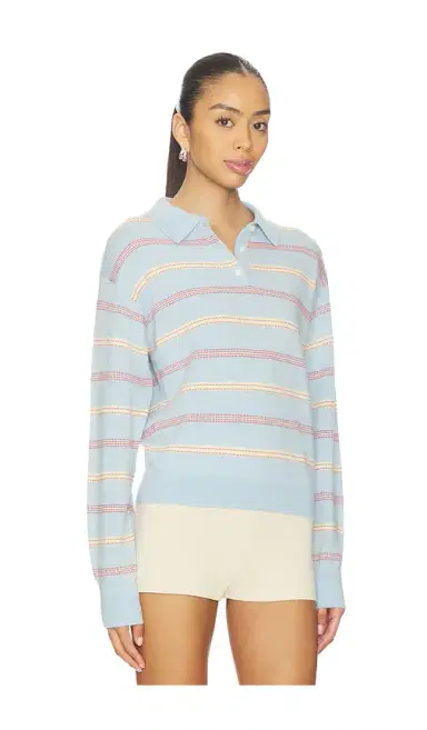 Guest In Residence Collegiate Stripe Polo | Thumbnail 2