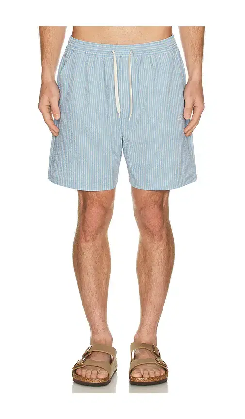 Stan Stripe Seersucker Swim Shorts