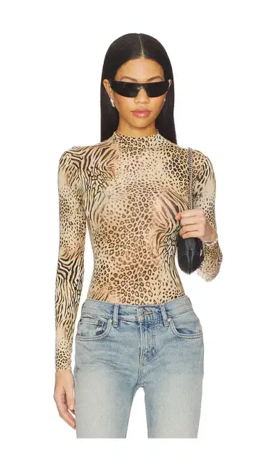 SKIMS Milky Sheer Mock Neck Long Sleeve Bodysuit | Thumbnail 1 SKIMS Milky Sheer Mock Neck Long Sleeve Bodysuit | Thumbnail 1