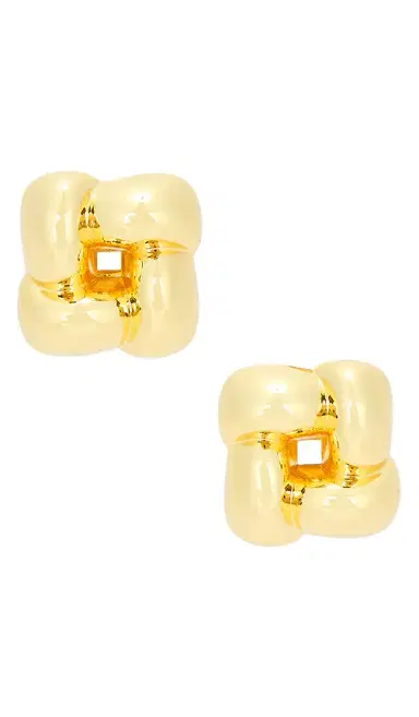 Jenny Bird Small Woven Square Earrings | Thumbnail 1 Jenny Bird Small Woven Square Earrings | Thumbnail 1