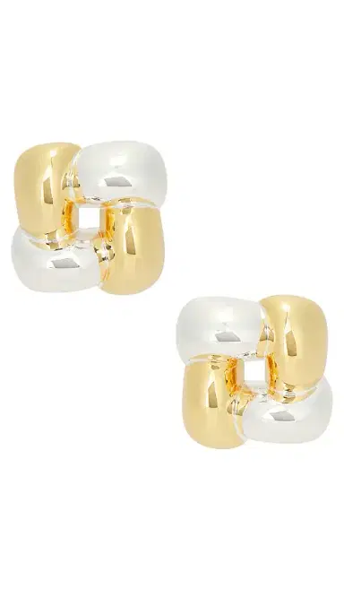 Jenny Bird Medium Woven Square Earrings | Thumbnail 1 Jenny Bird Medium Woven Square Earrings | Thumbnail 1