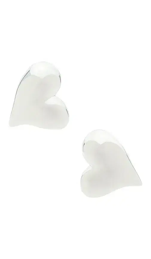 Jenny Bird Art Heart Symmetrical Button Earrings