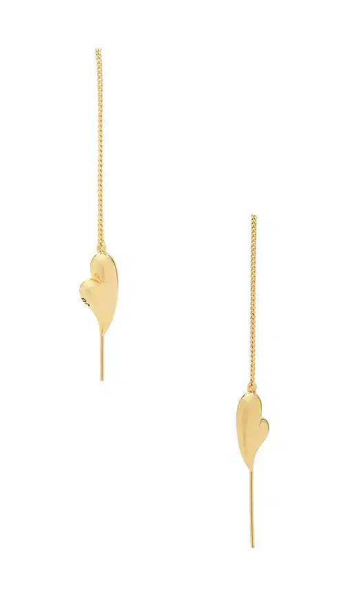Jenny Bird Puffy Heart Threaders Earrings