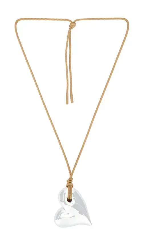 Jenny Bird Mega Art Heart On A String Necklace