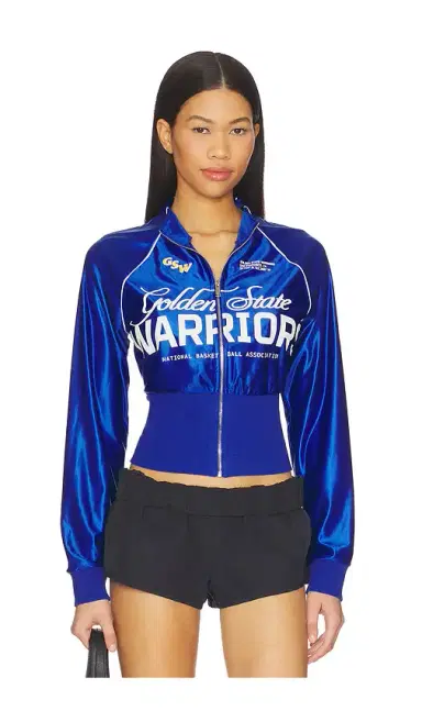Off Season Golden State Warriors Cropped Track Jacket | Thumbnail 1 Off Season Golden State Warriors Cropped Track Jacket | Thumbnail 1