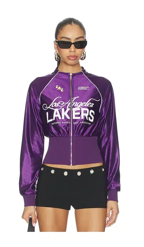 Off Season LA Lakers Cropped Track Jacket