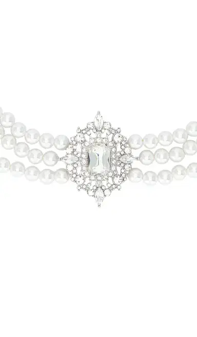 Self-Portrait Crystal Pearl Choker | Thumbnail 2