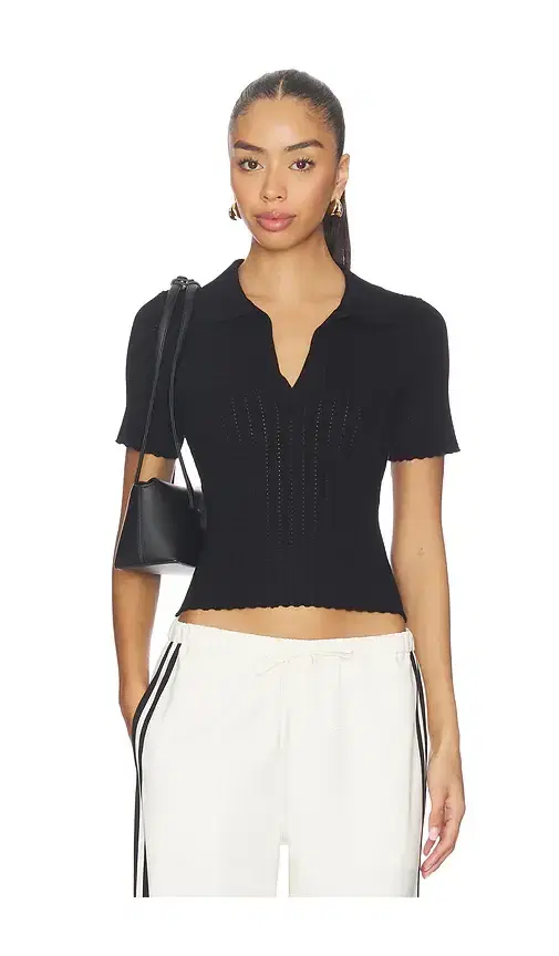 Joe's Jeans The Jess Pointelle Polo Shirt