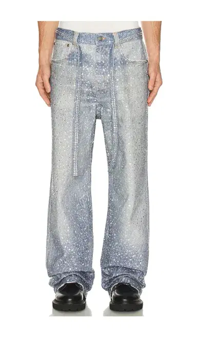 Birth Of Royal Child 3D Printing Washed 20K Swarovski Diamond Boro Pants | Thumbnail 1 Birth Of Royal Child 3D Printing Washed 20K Swarovski Diamond Boro Pants | Thumbnail 1