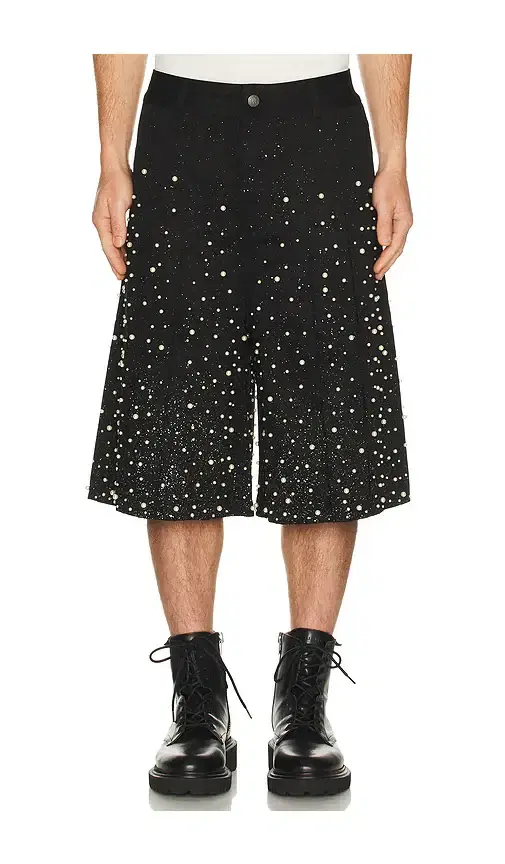 Pearl Pleated Wide Shorts