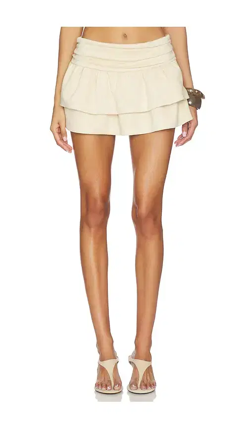 LAMARQUE x REVOLVE Laura Faux Suede Double Ruffles Skirt