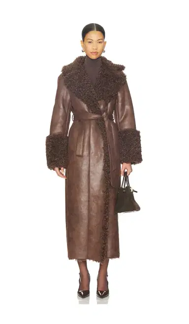 LAMARQUE Polly Faux Fur Trench Coat | Thumbnail 2
