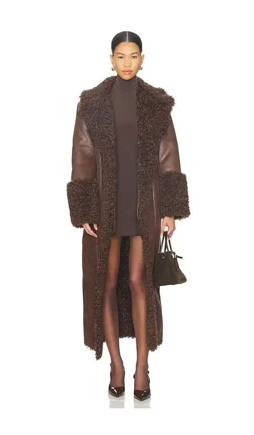 Polly Faux Fur Trench Coat