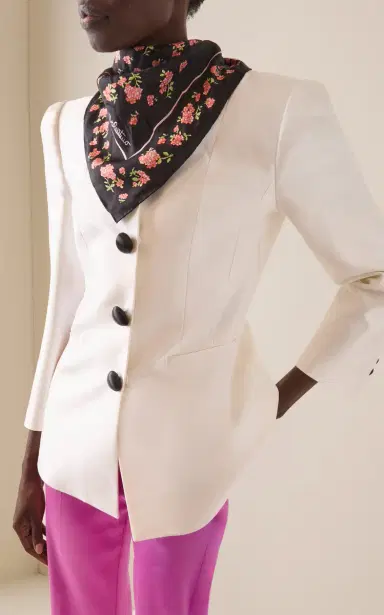 Valentino Garavani Floral-Print Silk Scarf | Thumbnail 2 Valentino Garavani Floral-Print Silk Scarf | Thumbnail 2