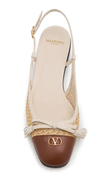 Valentino Garavani Valet Du Roi Leather Slingback Ballerinas | Thumbnail 3