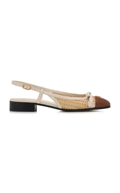 Valentino Garavani Valet Du Roi Leather Slingback Ballerinas | Thumbnail 7