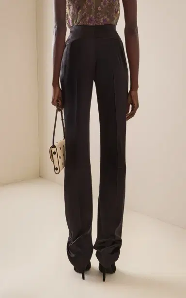 Valentino Garavani Tailored Elegance Silk-Blend Straight-Leg Pants | Thumbnail 5