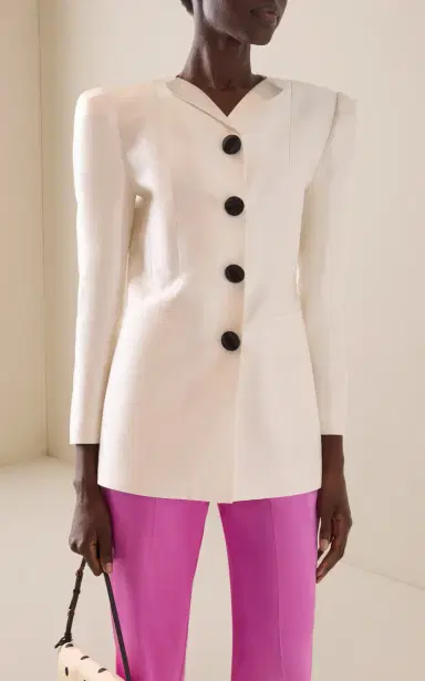 Valentino Garavani Tailored Elegant Silk Blazer | Thumbnail 2