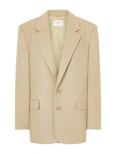 Saint Laurent Wool And Silk-blend Blazer | Thumbnail 1 Saint Laurent Wool And Silk-blend Blazer | Thumbnail 1