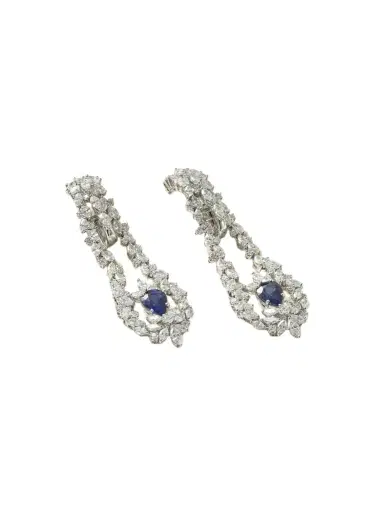YEPREM 18-karat White Gold, Sapphire And Diamond Earrings | Thumbnail 1 YEPREM 18-karat White Gold, Sapphire And Diamond Earrings | Thumbnail 1