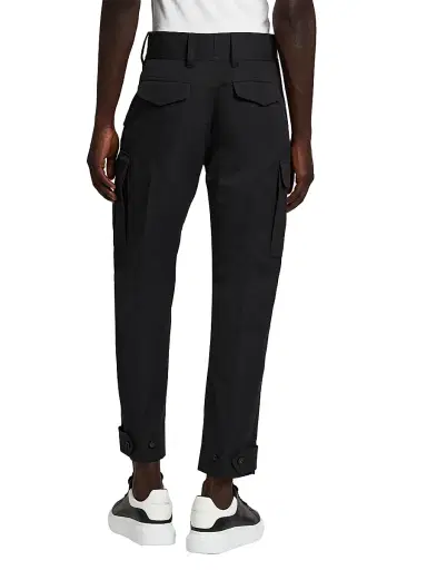 Alexander McQueen Men's Straight-Leg Cargo Trousers - Black - Size 40 | Thumbnail 5 Alexander McQueen Men's Straight-Leg Cargo Trousers - Black - Size 40 | Thumbnail 5