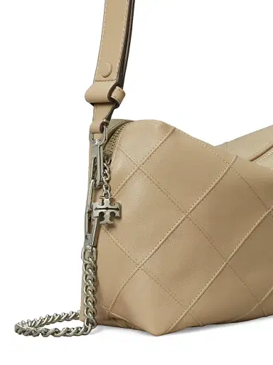 Tory Burch Women's Fleming Large Leather Shoulder Bag - Soft Cement | Thumbnail 5