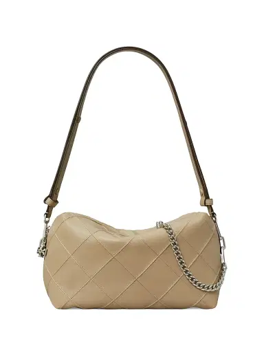 Tory Burch Women's Fleming Large Leather Shoulder Bag - Soft Cement | Thumbnail 1