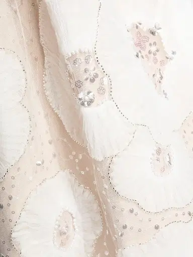 Milly Women's Arianna Tulle Flower Beaded Dress - White | Thumbnail 7