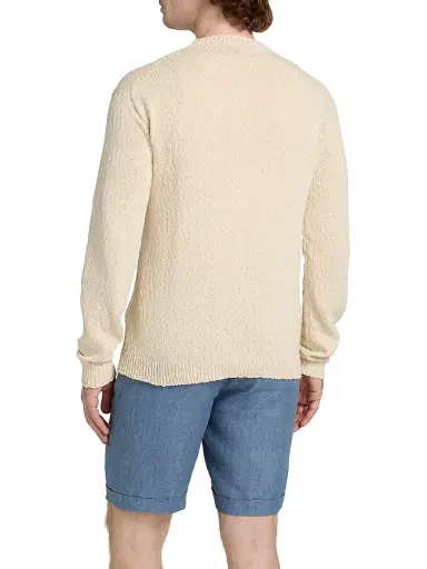 Saks Fifth Avenue Men's COLLECTION Textured Cotton-Silk Knit Crewneck Sweater - Beige - Size XXL | Thumbnail 5 Saks Fifth Avenue Men's COLLECTION Textured Cotton-Silk Knit Crewneck Sweater - Beige - Size XXL | Thumbnail 5