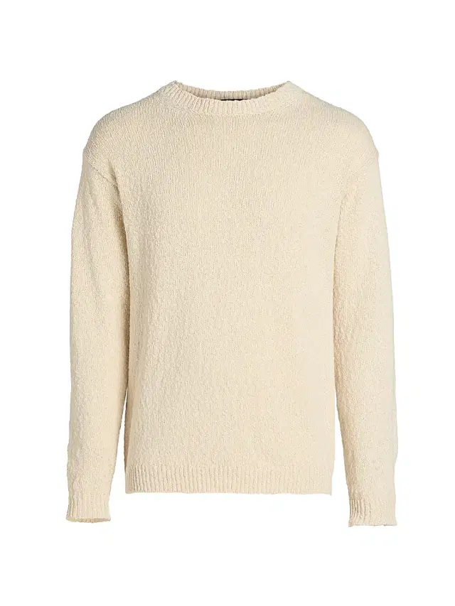 Men's COLLECTION Textured Cotton-Silk Knit Crewneck Sweater - Beige