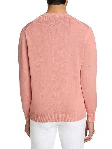 Saks Fifth Avenue Men's Garment-Dyed Crewneck Sweater - Pink - Size XXL | Thumbnail 5